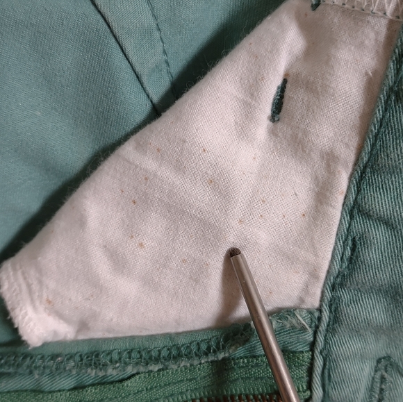 Shorts HIGH WAISTED Vintage Van Huesen For Her Size 14 Teal Green - Picture 8 of 9